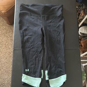 Under Armour Black and Green Leggings